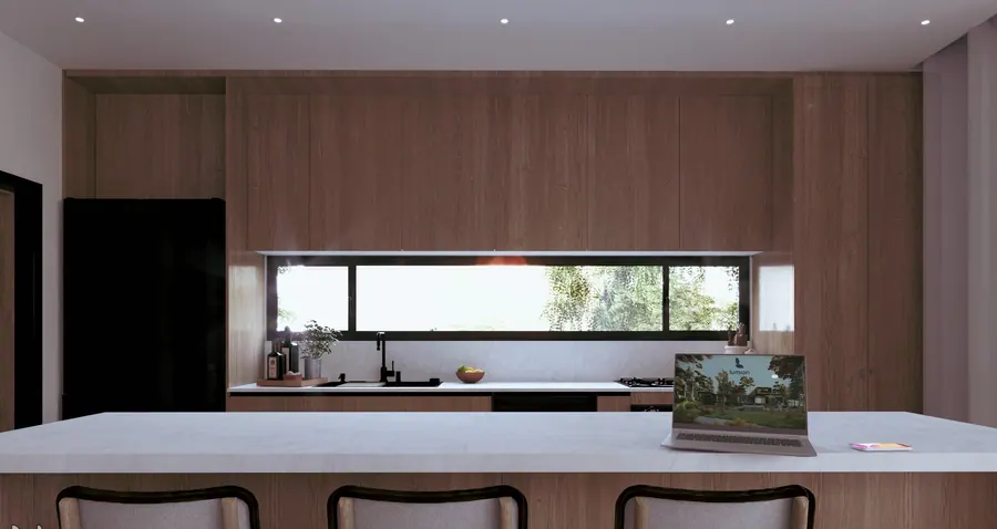 Casa Aurea · Cocina con isla