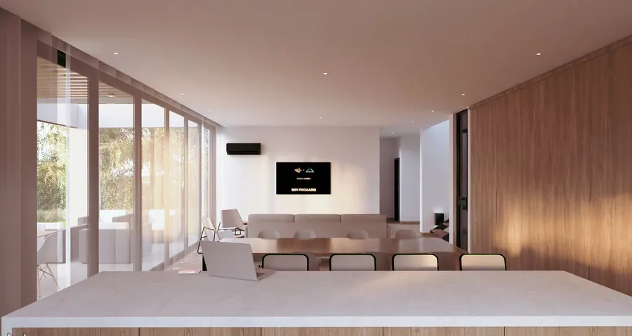 Casa Aurea · Comedor desde la cocina