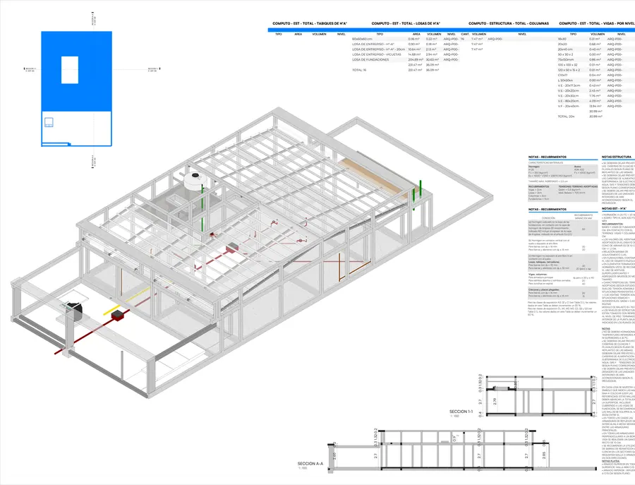 Casa Da · Estructura en 3D