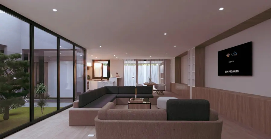 Casa Da · Estar hacia el patio