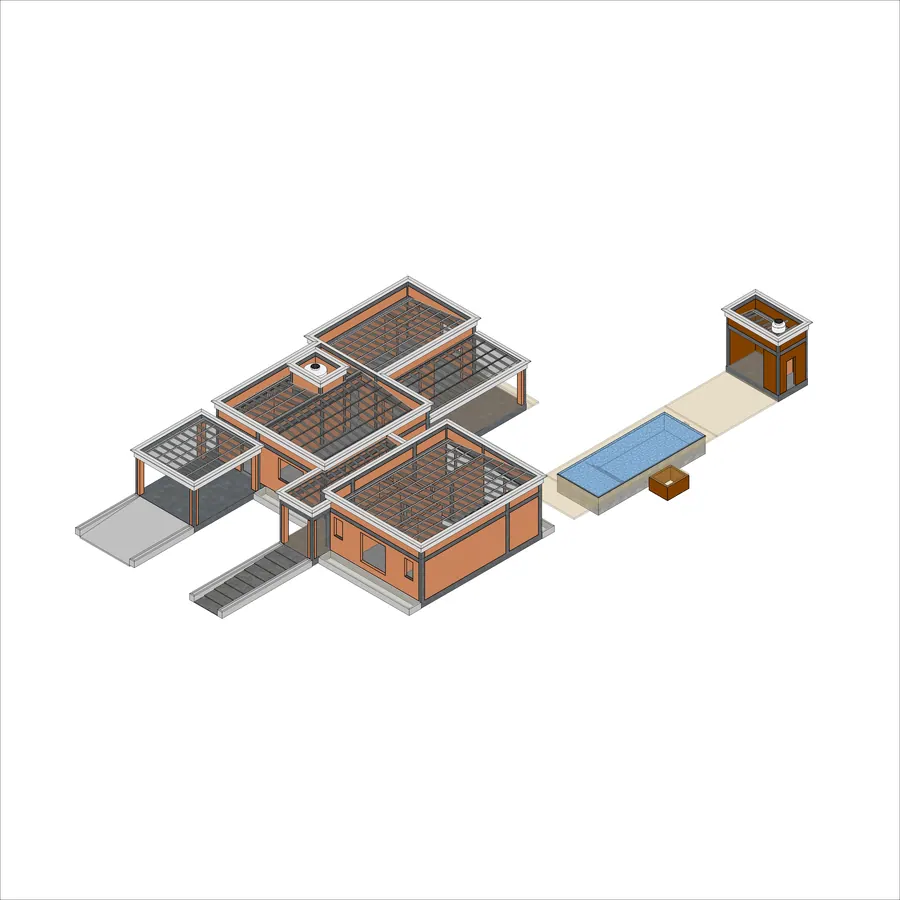Casa Lumina · Estructura en 3D