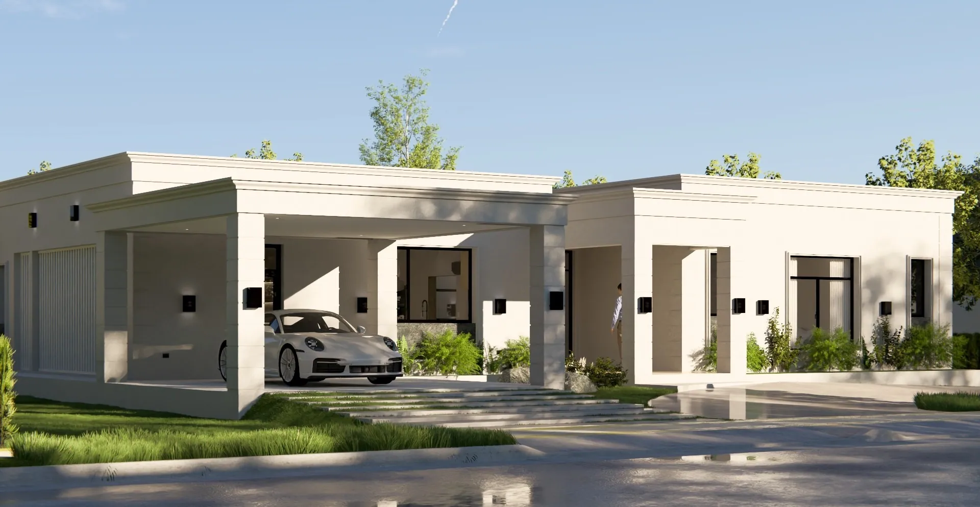 Casa Mc · Cochera y acceso