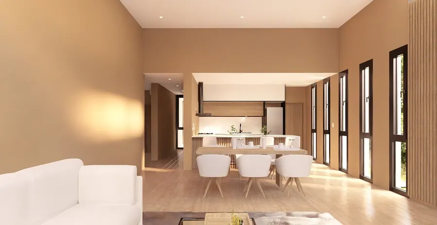 Casa Pa · Estar, comedor y cocina