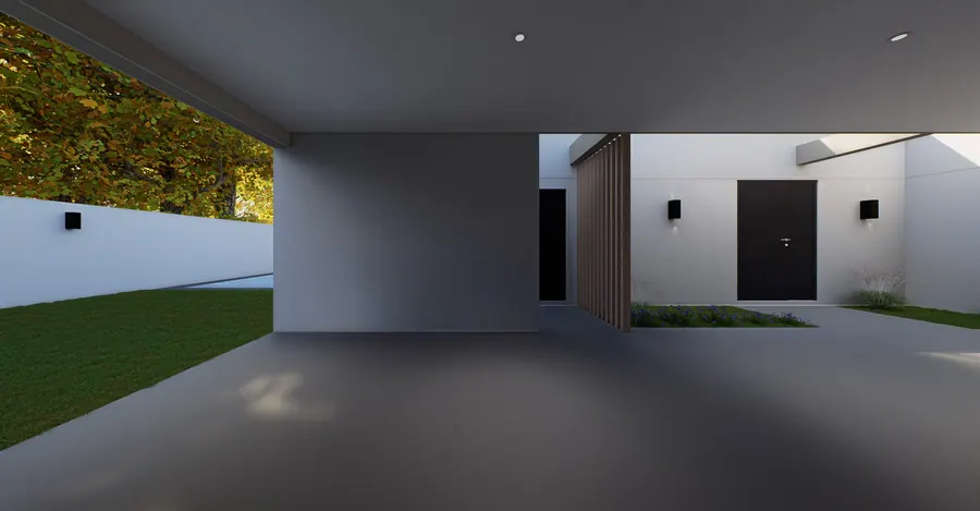 Casa PM · Cochera y acceso