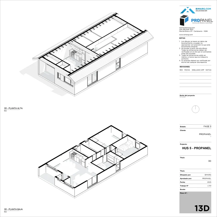 HUS 5 · Axonometrías seccionadas