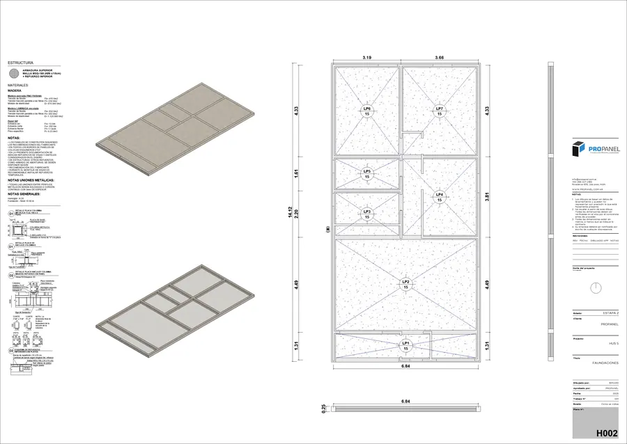 HUS 5 · Plano de fundaciones