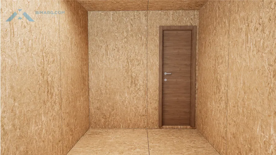 Módulo 2,44 × 4,88 · Interior en panel